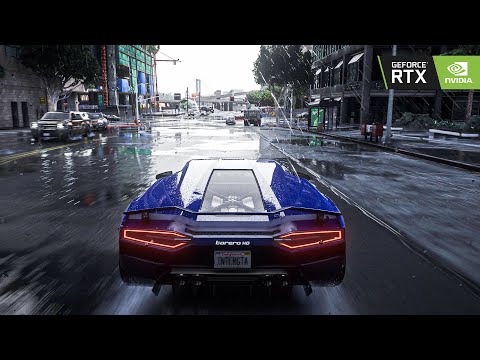 GTA 5 - 8k Resolution Rain Enhacement RTX 4090 - NEW 2025 Ray Tracing Ultra Realistic Graphics Mod