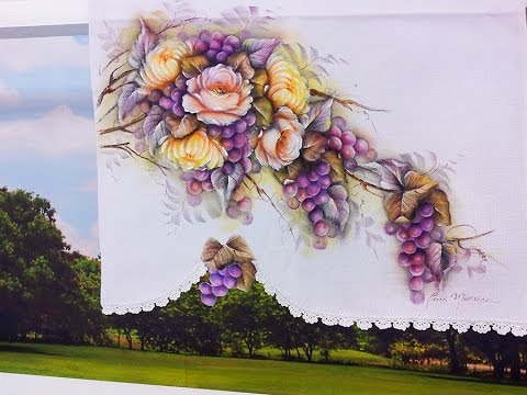 Programa Arte Brasil - 27/11/2015 - Luis Moreira - Pano de Copa Rosas e Crisântemos