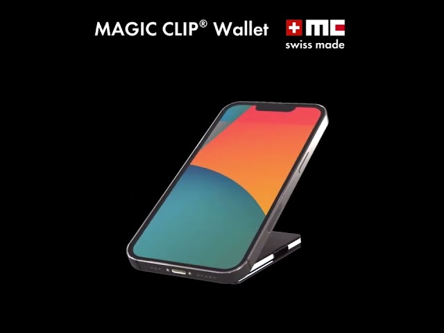 Video teaser for MAGIC CLIP SWISS Wallet: Kreditkartenetui, Handyständer, Handyhalter, RFID Datenschutz, patentiert