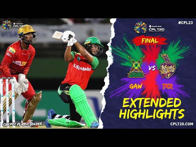 CPL 2023 Final | Extended Highlights | Trinbago Knight Riders vs Guyana Amazon Warriors