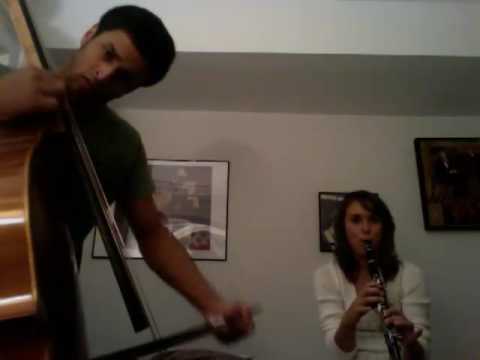 Branden Abushanab and Sara Kelley Free Form Clarinet and Bass Duo
