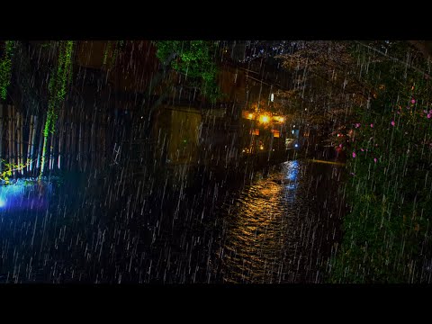 Schlafen Sie Sofort mit Regen und Gewitter Geräusche die den Park nachts bedecken - Regen und donner