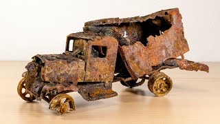 Restoration extreme rusty abandoned 1931´s car truck