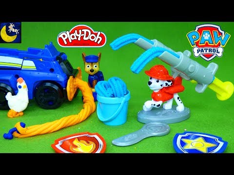 Paw Patrol Play Doh Toys Marshall Chase Play Sets Unboxing Toy Video for Kids Growing Little Ones!