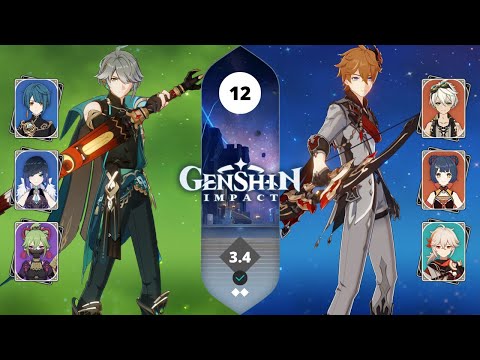C0 Alhaitham Hyperbloom & C0 Childe International | Genshin Impact 3.4 Spiral Abyss Floor 12