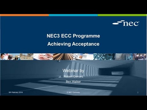 NEC3 Programme Webinar