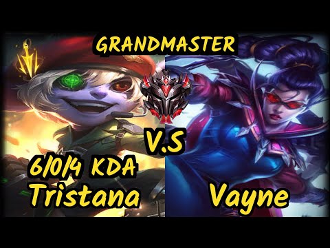 Chrisberg (TRISTANA) vs VAYNE - 6/0/4 KDA BOTTOM ADC GAMEPLAY - EUW Ranked GRANDMASTER