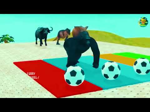 Cow Mammoth Elephant Gorilla Lion Hippo Guess The Right Key ESCAPE ROOM CHALLENGE Animals Cage Game