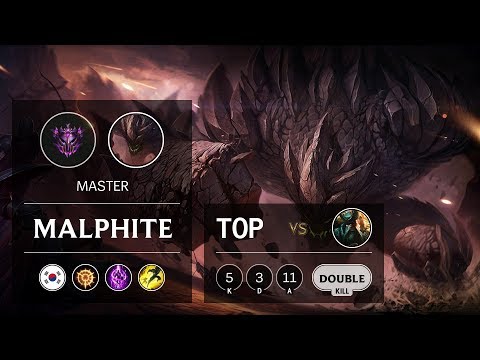 Malphite Top vs Gangplank - KR Master Patch 9.24