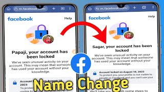 🔴Facebook locked account name change।how to change facebook locked account name। your account locked