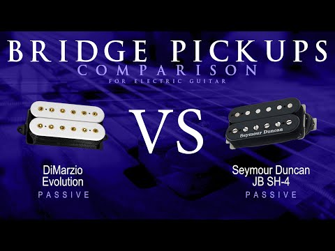 DiMarzio EVOLUTION vs Seymour Duncan JB SH-4 - Passive Bridge Guitar Pickup Comparison Tone Demo