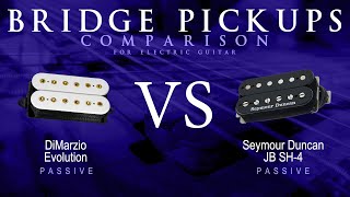 Video thumbnail for DiMarzio EVOLUTION vs Seymour Duncan JB SH-4 - Passive Bridge Guitar Pickup Comparison Tone Demo by Mike Stamper