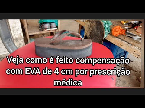 Como fazer elevação de 4 cm com EVA um chinelo havaiana