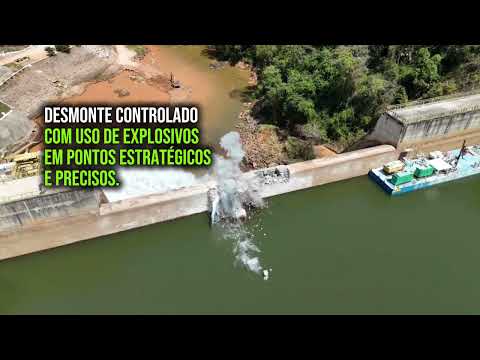 Remoção de Adufa em Concreto Estrutural | PCH Senhora do Porto - Dores de Guanhães/MG