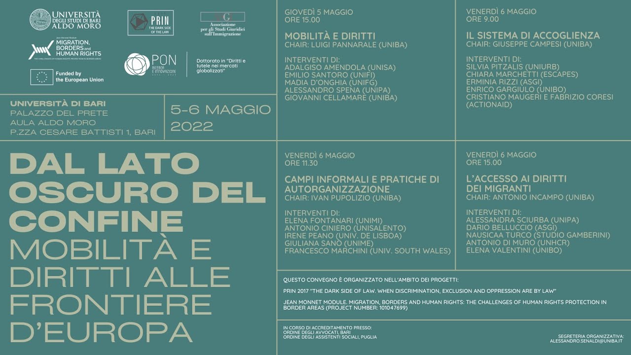 05/05/2021 -  Dal lato oscuro del confine. Mobilità e diritti alle frontiere d'Europa