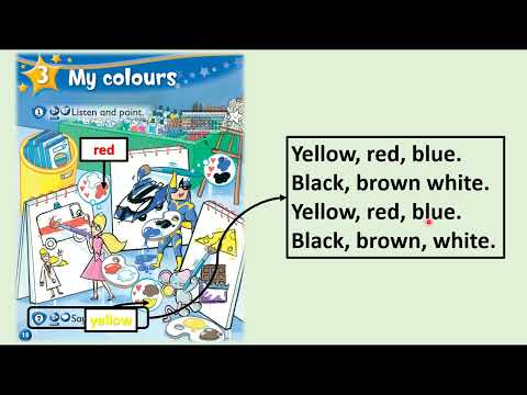 Kid's Box Starter - Unit 3 - My Colours - 2 - Say the chant.