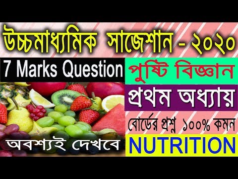 HS Nutrition Suggestion-2020(WBCHSE) প্রথম অধ্যায় | Final Suggestion | ১০০% কমন | অবশ্যই দেখবে Video