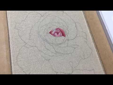 Rosa 🌹 pintura em tecido.