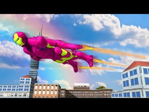 Flying Iron Hero City Survival Iron Hero City Crime Android Gameplay