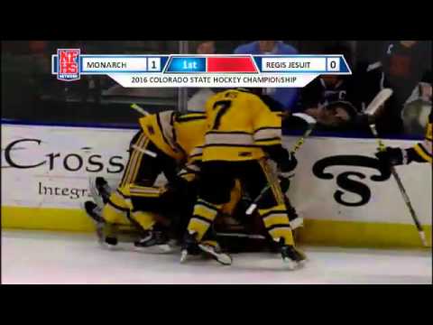 Monarch's Adam Tybor scores in the first 13 seconds of the state championship