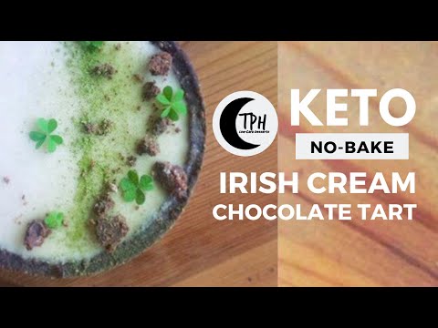 Keto No-Bake Boozy Chocolate Tart | Low-Carb Irish Cream Bailey's Dessert Recipe
