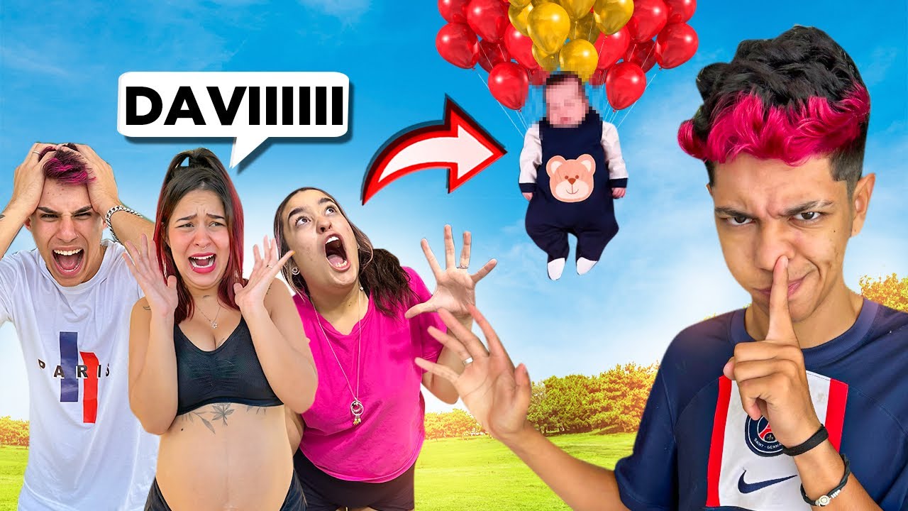 COLOQUEI 10.000 BALÕES NO DAVI E TROLEI MINHA CUNHADA *Ele voou ? 🎈