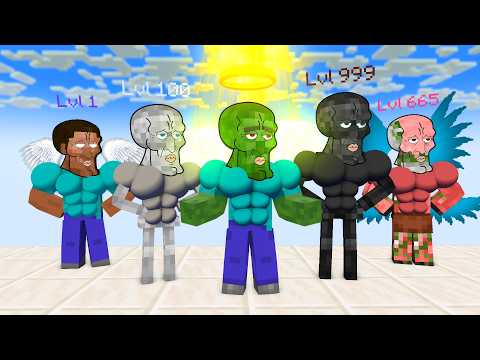 ZOMBIE : SUPERHERO LEVEL RUN CHALLENGE - Minecraft Animation