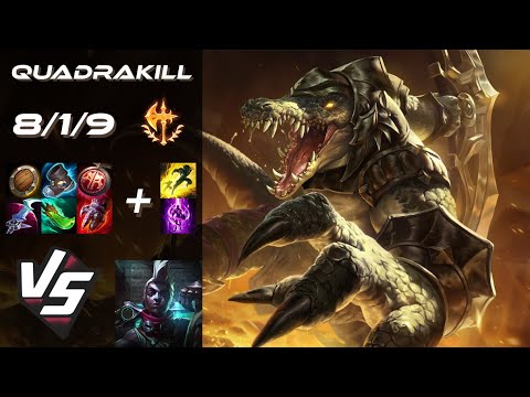 TOP Renekton vs Ekko [QUADRAKILL] - EU Challenger Patch 14.21