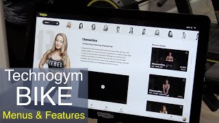 Technogym BIKE (Live Platform) Menu & Features Demo