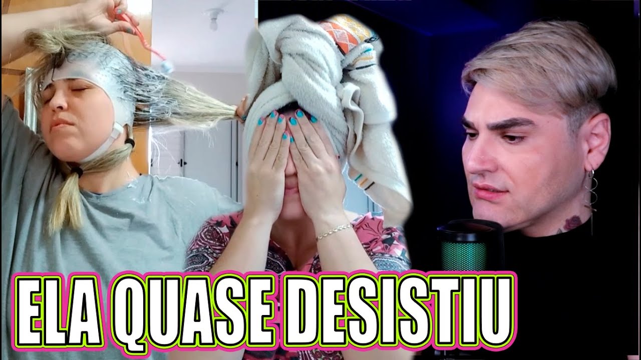ELA DESCOLORIU LUZES NO CABELO E QUASE DESISTE 🔥