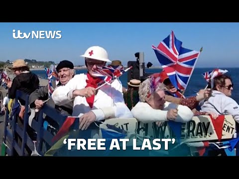 Princess Anne joins Channel Islanders celebrating 80 years of Liberation | ITV News