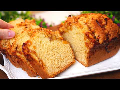 Apple cake in 5 minutes! Simple and very tasty!
