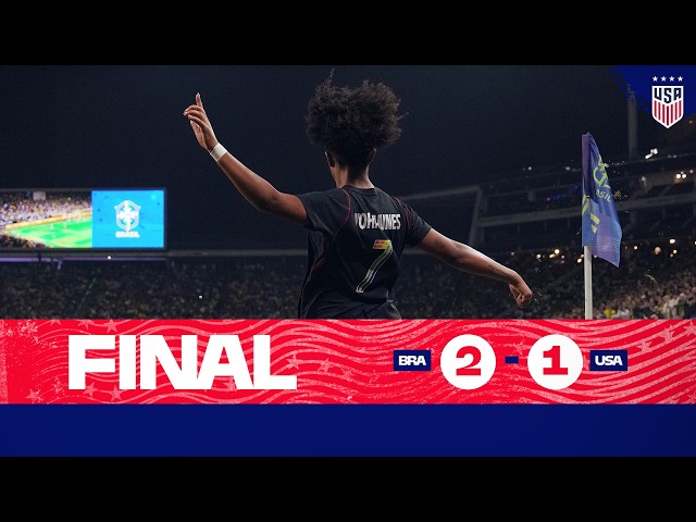Sophia Wilson Scores First Goal as a Mom! | USWNT 1-2 Brazil | Highlights | International Friendly