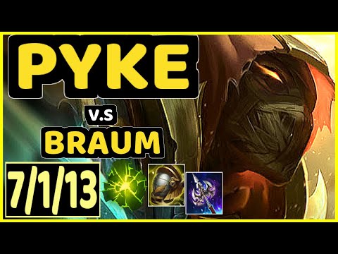 SKEANZ (PYKE) vs BRAUM - 7/1/13 KDA BOTTOM SUPPORT CHALLENGER GAMEPLAY - EUW