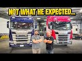 First Time Driving A Scania Cabover Surprise Delivery Of Race Parts