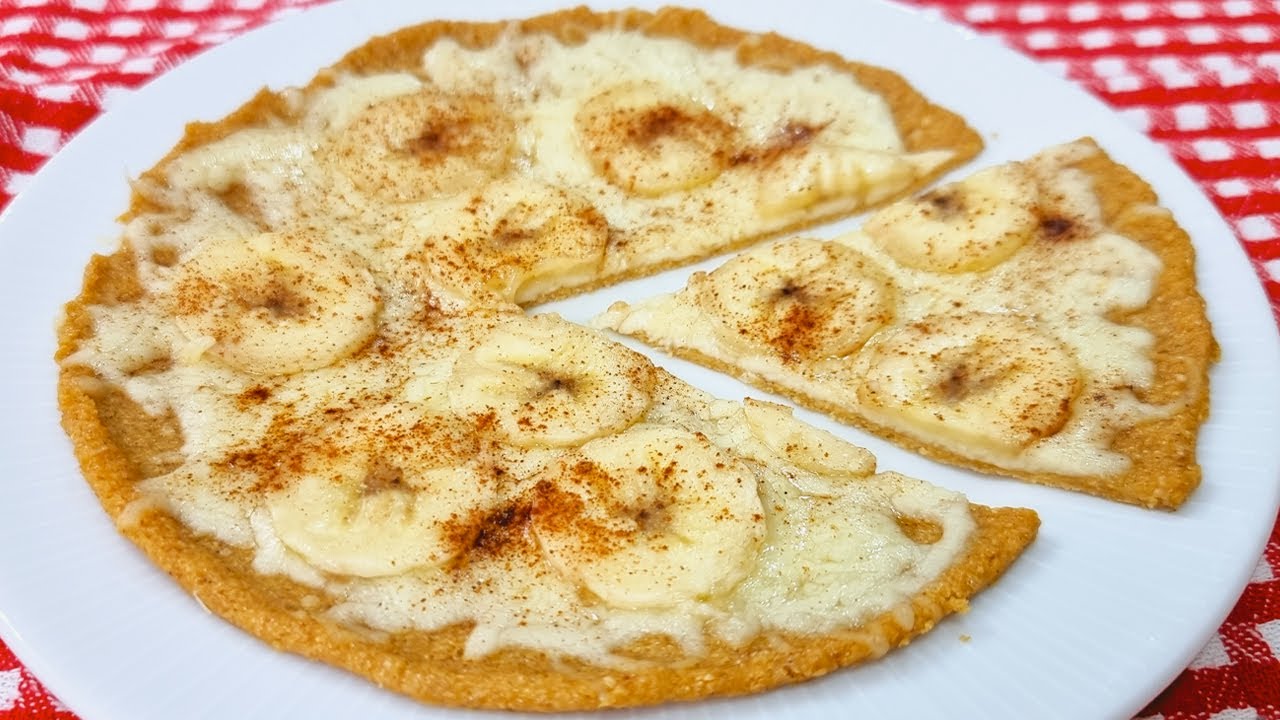 Pizza de Banana com MENOS CARBOIDRATOS na Frigideira! Barata, Fácil e Deliciosa (Sem Trigo)