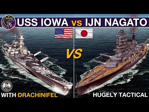 Iowa Battleship vs Nagato Battleship (ROUND 2 With Drachinifel) | War On The Sea