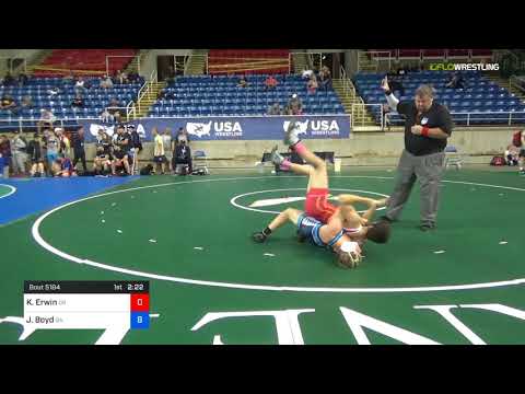 2018 USMC-USAW Cadet & Junior GR Nationals/Junior 132 Round Of 64 - Kasey Erwin (OR) Vs. Jacob Boy