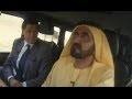 Sheikh Mohammed driving around Dubai with BBC News