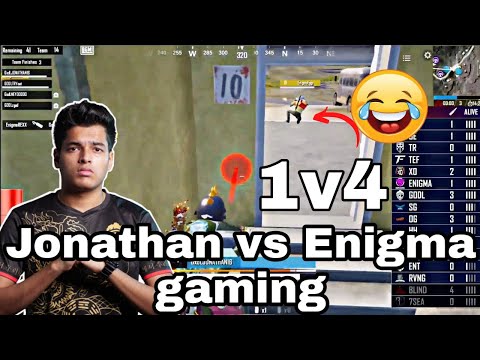 Jonathan vs Enigma gaming 🔥|| Jonathan 1v4 Enigma gaming 🤣