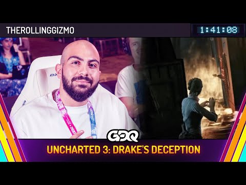 Uncharted 3: Drake's Deception by TheRollingGizmo in 1:41:08 - Summer Games Done Quick 2025