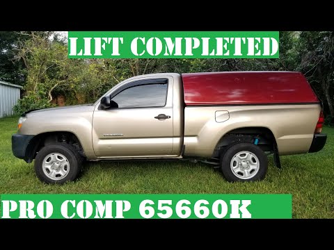 PRO COMP 65660K, Completed rear suspension install, AAL, add a lift, Toyota Tacoma, Part C, Pt 12
