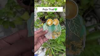 Puja Thali | Roli chawal platter | Tilak platter | Handmade Thali #diy #resinart #handmade