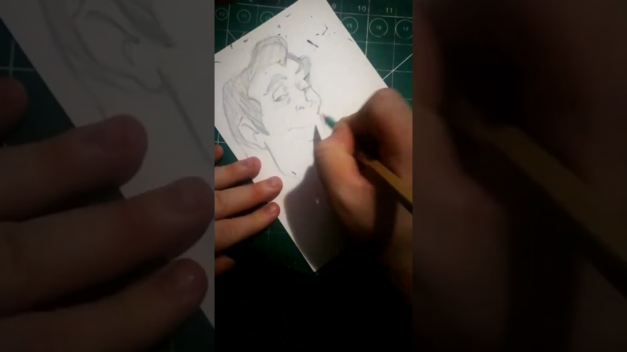 SKETCHING GASTON FROM DISNEY'S BEAUTY AND THE BEAST #shorts | DROIDMONKEY