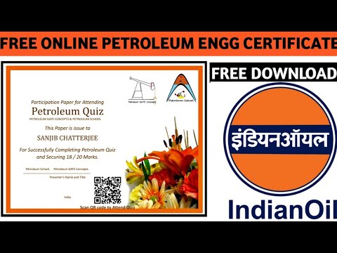 FREE Online Petroleum ENGG Certificate | Free Indian Oil ...