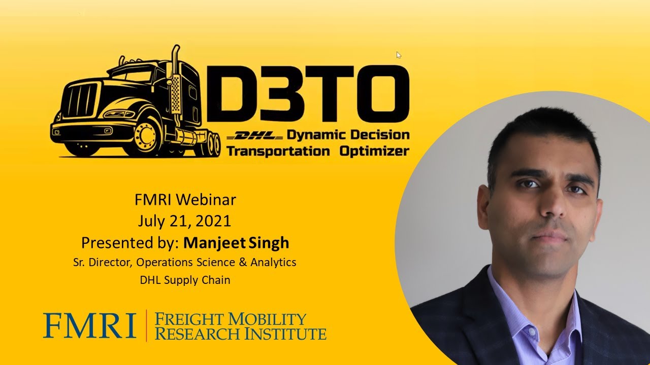 FMRI Webinar: Transportation Optimization using D3TO