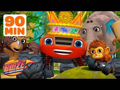 Blaze Transforms to Rescue Elephants, Puppies & More ANIMALS! 🐘 | Blaze and the Monster Machines