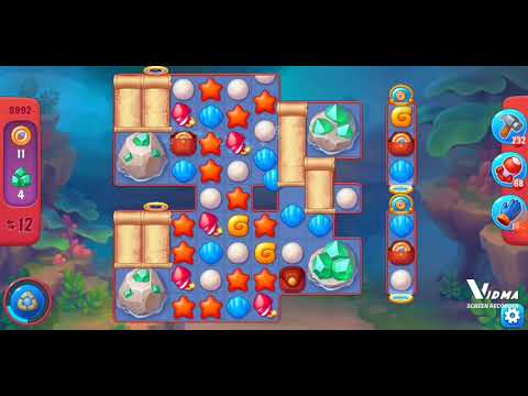 Fishdom. 8992 hard level no boosters and diamonds. 19 moves