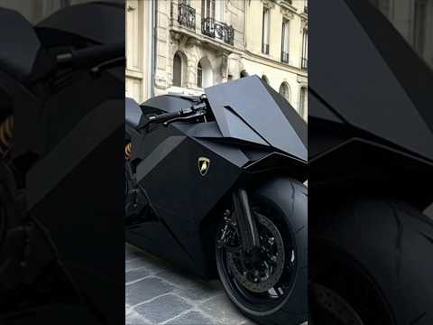 Futuristic Lamborghini Concept Bike – Stealth Black Edition #superbike#racing#viral