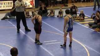preview picture of video 'Very Inspirational Wrestling Bout at Newkirk OKWA Tournament 2014'